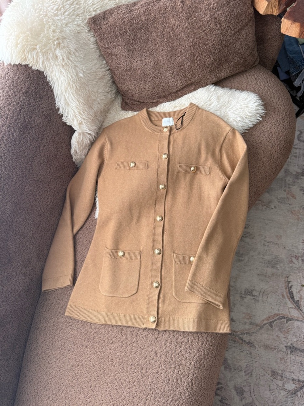 H&M Wool Blend Button Detail Cardigan